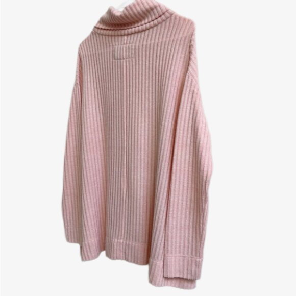 Maeve Anthropologie Pink Ribbed Cowl Neck Sweater Pullover Knit Top XS - Picture 6 of 10